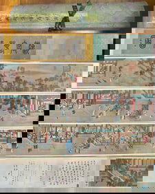 A picture of Qiu Ying's spring dawn in the Han Palace