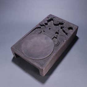 A famous end stone "carp leaping dragon gate" copy hand inkstone