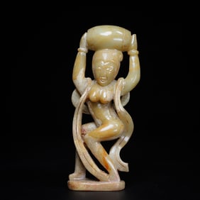 A piece of Hetian jade dancer