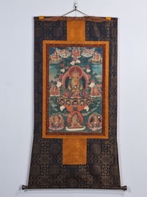 A piece of thangka from the Qing Dynasty