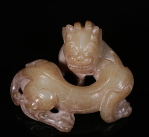 One piece: Hetian jade gray skin Qinrui beast