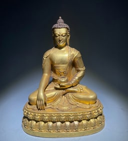 A bronze gilt Buddha statue