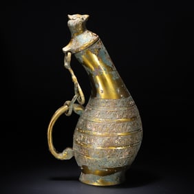 A piece of war Han gilt bronze bird pot