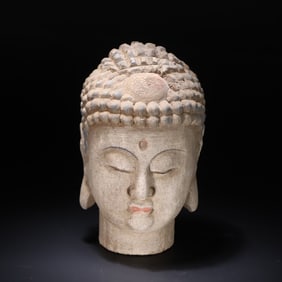A late Qing old Nanmu Buddha head