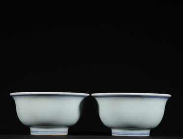 A Ming Xuande blue and white engraved dragon pattern bowl