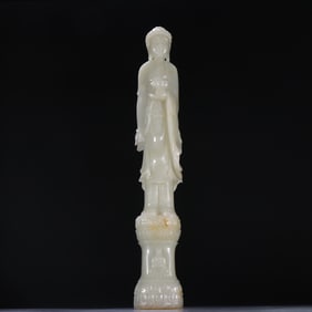 A piece of Qing Hetian jade such as Buddha
