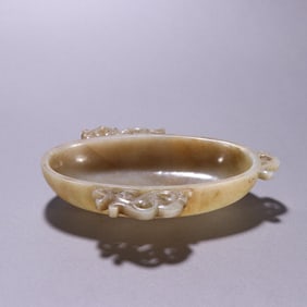 A piece of Han Hetian jade amphora dragon pen wash