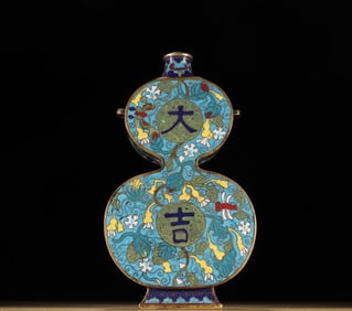 A piece of clear copper cloisonn é  cloisonn é  Daji gourd bottle