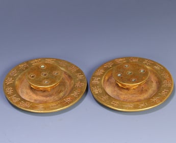 A pair of Song Dynasty lotus incense plates