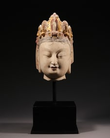 A piece of Northern Qi painted Buddha