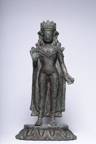 A Qing Dynasty bronze statue of the Buddha