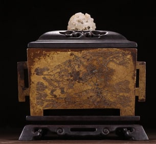 A piece of Qing Kangxi copper tire manger stove aromatherapy stove