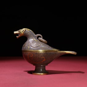 A piece of rubbing the golden phoenix bird box