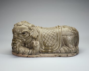 A piece of Song Dynasty celadon elephant pillow