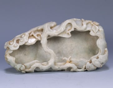 A piece of Qing Dynasty old jade reishi bat wash