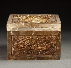 A piece of Liao Dynasty crystal gold-filled box