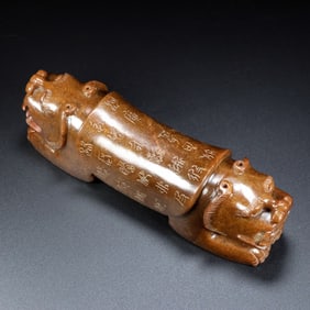 A piece of Hetian jade pillow