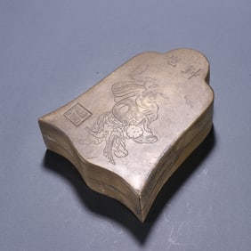 A piece of Republic of China Zhong Kui figure bell-shaped copper cartridge