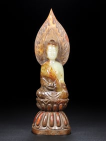 A piece of Hetian jade jade Buddha