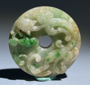 A piece of Qing Dynasty jadeite