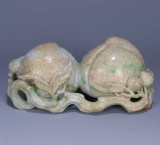 A Qing Dynasty old jade peach ornament