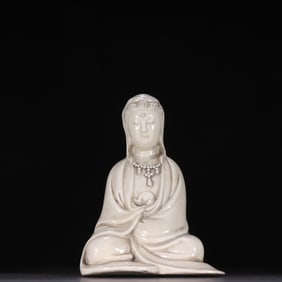 A piece of Dehua white porcelain Guanyin