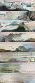 A long scroll of Wu Guanzhong's fine oil paintings