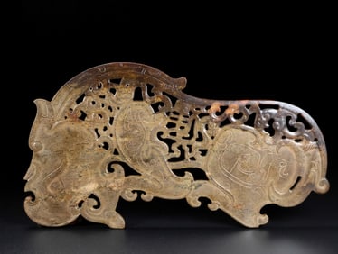 A piece of Hetian Yu Jianyuan Tiger Piece