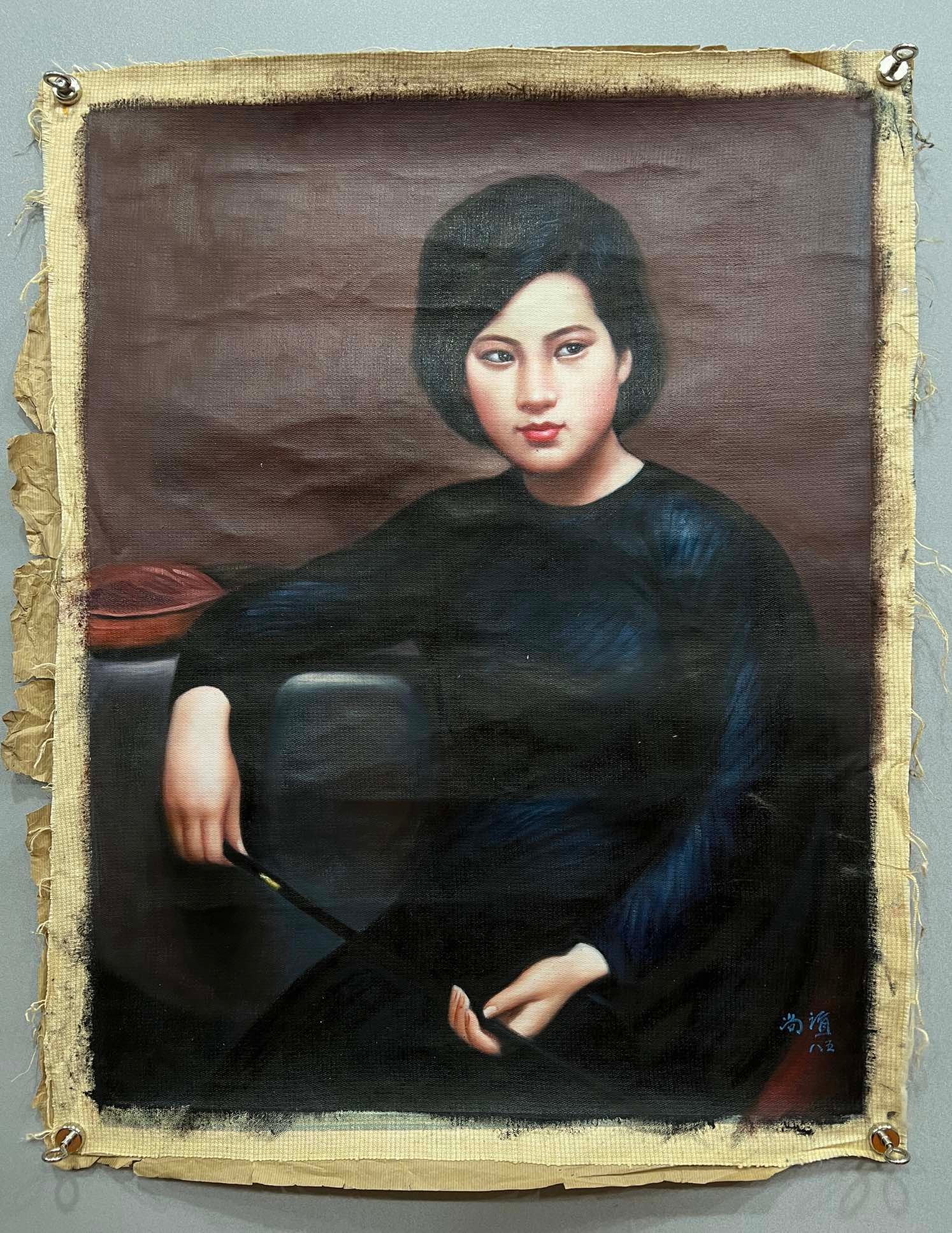 An oil painting of Jin Shangyi's fine figures: Jin Shangyi's fine figure oil painting Size: Painting core87×67cm (The Dimensions Of All Batches Are Manually Measured.If You Need More Detailed Information, Please Contact Our Customer Service Befor