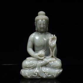 One piece of Hetian Jade Guanyin