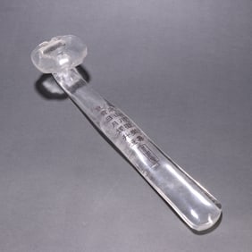 A piece of crystal engraved poetry Ruyi