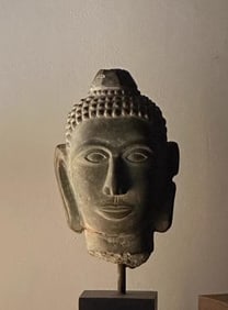 A stone Buddha statue of Laos