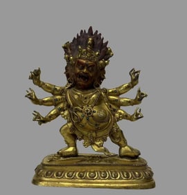 A bronze gilt horse-headed statue of King Kong