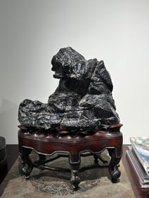 A piece of Lingbi stone study room elegant play