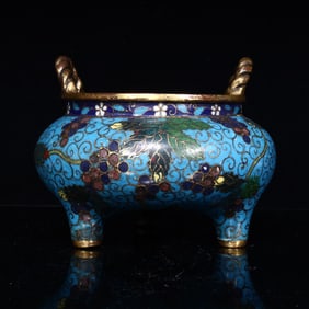 A piece of Qing Dynasty cloisonné furnace