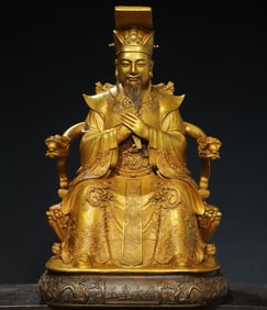 A bronze gilt statue of the Jade Emperor Buddha