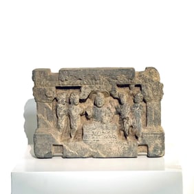 A piece of keydra stone carved schist