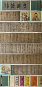 A long scroll of the Jin Dynasty Wang Xianzhi before and after the teacher's table on silk