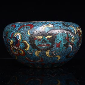 One piece of Qing Dynasty cloisonné pen wash