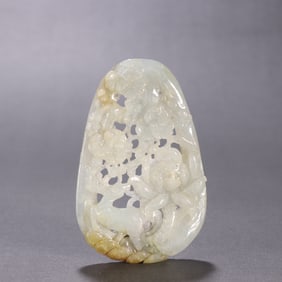 A piece of jadeite carved all the way to the pendant