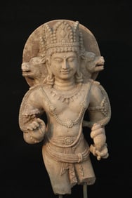 A sandstone Buddha statue
