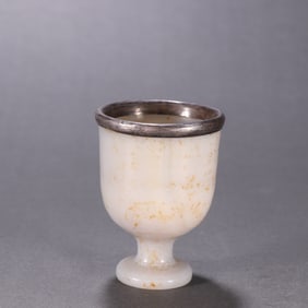 One piece of agate silver-clad wine glass