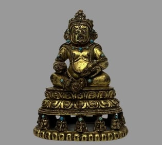 A piece of bronze gilt Fortuna