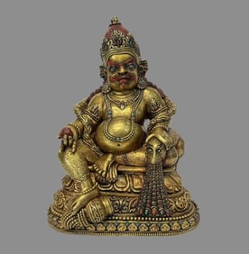 A piece of bronze gilt Fortuna