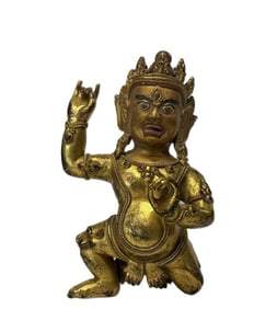 A bronze gilt statue of the King of the Ming Dynasty