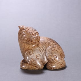 A piece of the pre-Ming burning jade beast