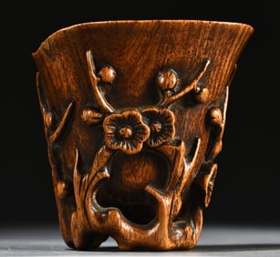 One piece of Huanghuali plum blossom cup