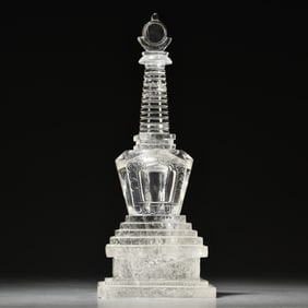An old crystal stupa ornament