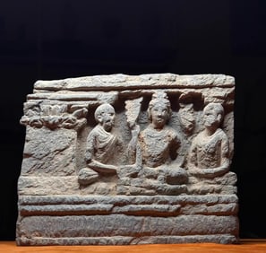 A stone Buddha statue