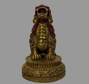 One piece of bronze gilt round seal